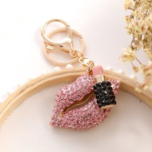 Sex Lips Keychain,Key Ring Key Fobs Car Key Cute Bag Charm for Women Girls